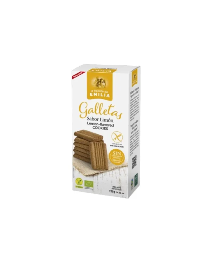 Galletas limón sin gluten receta emilia 125 g, Bio Darma