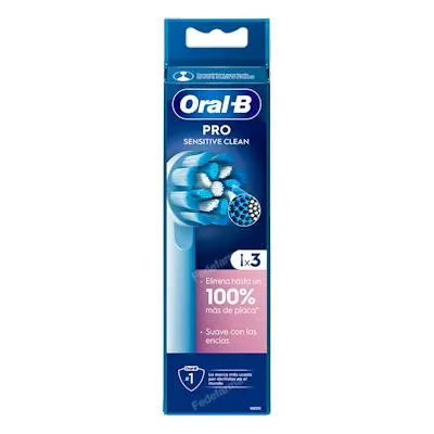Recambio cepillo recargable sensitive 3 uds., Oral-b