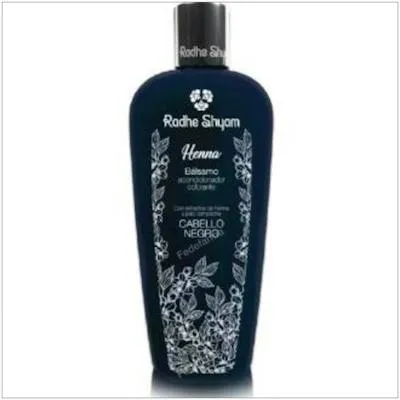 Baume après-shampooing henné couleur noir 400 ml, Radhe Shyam