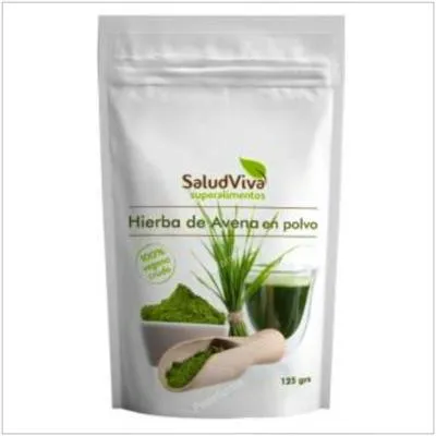 Hierba de avena en polvo sin gluten sin azúcar BIO 125 g, Salud Viva