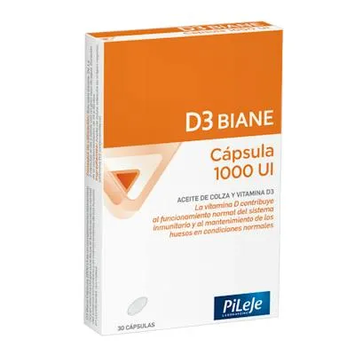 D3 biane 1000UI 30 cápsulas, Pileje