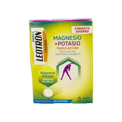 Magnesio potasio 54 comprimidos efervescentes, Leotron