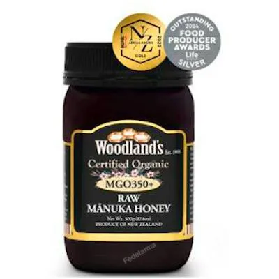 Miel de manuka raw mgo 350+ monofloral BIO 500 g, Woodland´s