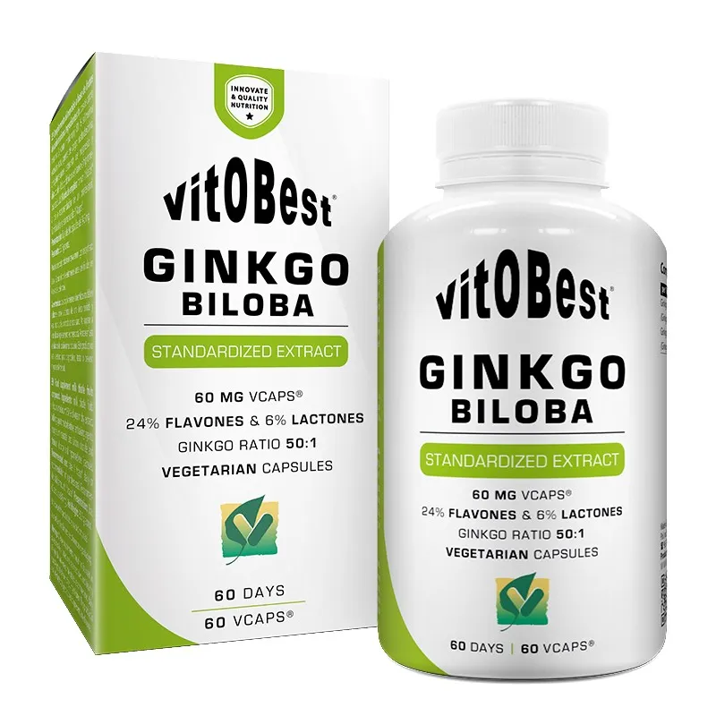 Ginkgo biloba 60 mg vitobest 60 cápsulas, Vit.o.best