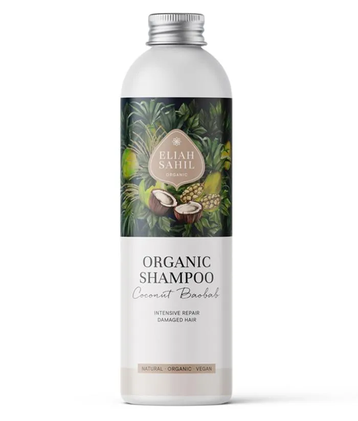 Coconut and Baobab liquid shampoo, Eliah Sahil