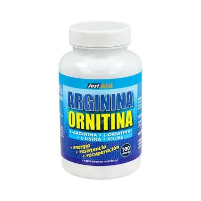 Arginina+ornitina (aminoacidos) 100 comprimidos, Just Aid