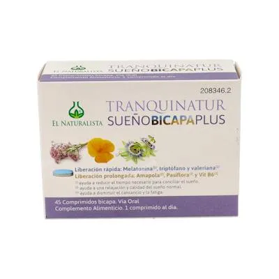 Tranquinatur sueño bicapa plus 45 cápsulas, El Naturalista