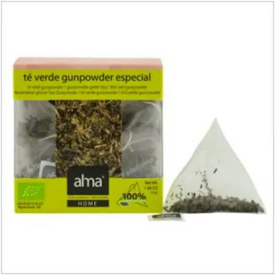 Té verde gunpower infusión 15piramide BIO, Alma Home