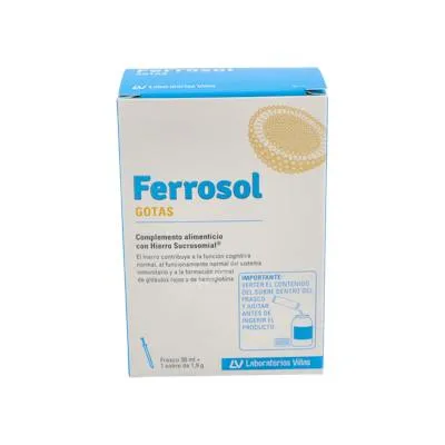 Gotas 30 ml + sobres 1,9 g, Ferrosol
