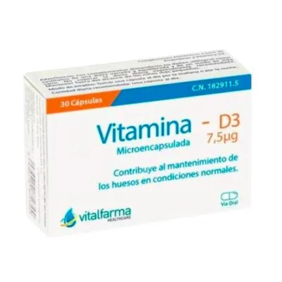Vitamina D3 select 100 mcg (400UI) 30 cápsulas, Vitalfarma