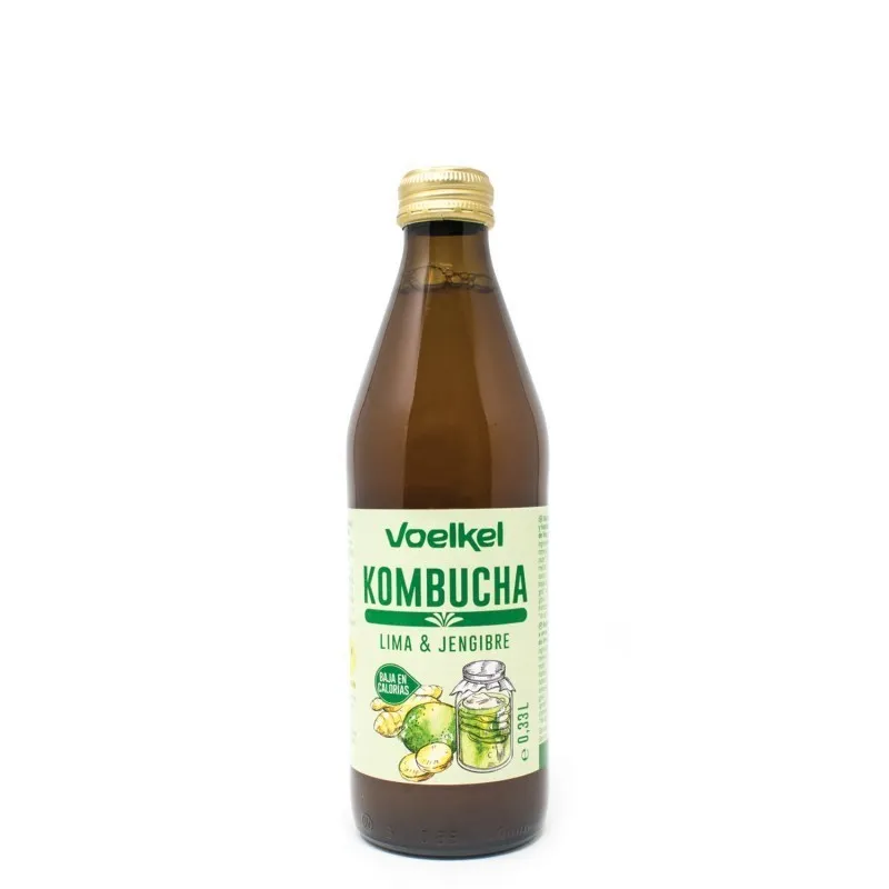 Kombucha lima y jengibre BIO 330 ml, Voelkel