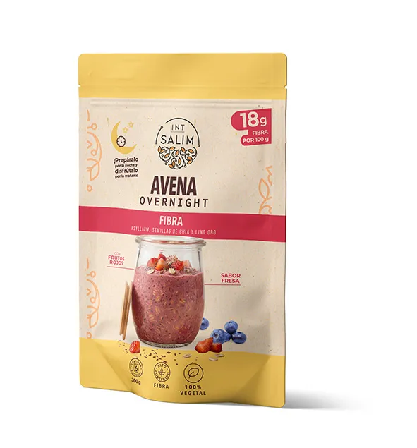 Avoine Overnight fibres saveur fraise 300 g, Intsalim