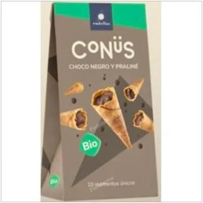 Conus chocolate negro y praline BIO 10 x 70 g, Rodellas