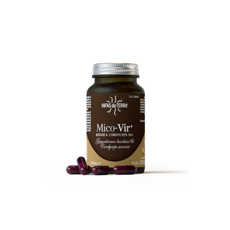 Mico-vir reishi cordyceps 70 cápsulas, Hifas Da Terra