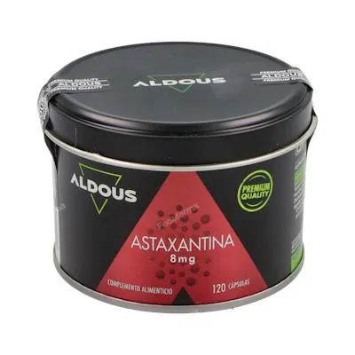 Astaxantina natural pura 8 mg - 160 mg aceite rico en astaxantina 120 perlas, Aldous Bio