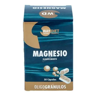 Magnesio oligogranulos 50 cápsulas, Waydiet Natural Products