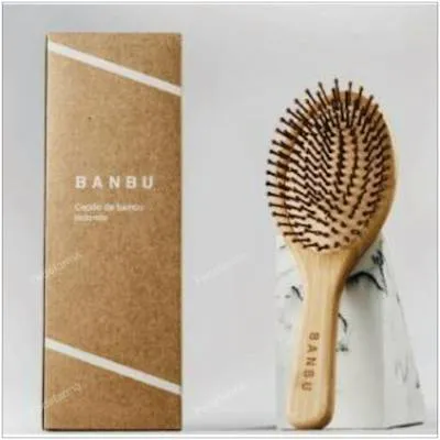 Cepillo de bambu y caucho natural redondo, Banbu