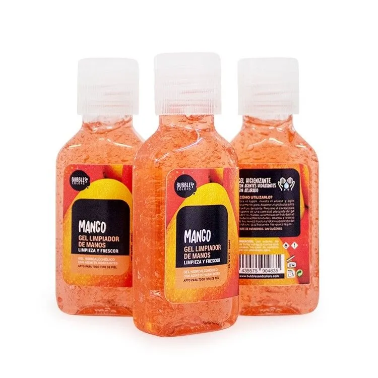 Handgel op basis van alcohol Mango 100 ml, Bubbles & Colors