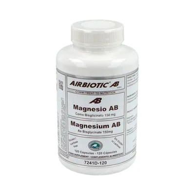 Magnesio bisglicinato 150 mg 120 cápsulas, Airbiotic