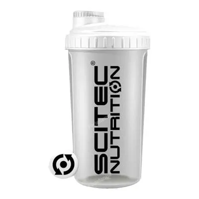 Shaker opaque white lid white scitec 700 ml, Scitec Nutrition