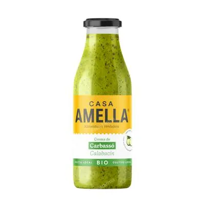 Crema de calabacin s/g s/l sin aditivo bajo en sal BIO 500 g, Casa Amella