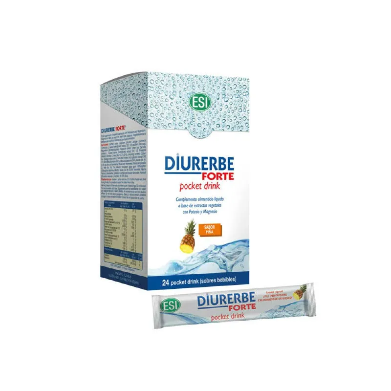 Diurerbe forte pocket drink sabor piña 24 sobres, Trepatdiet-esi