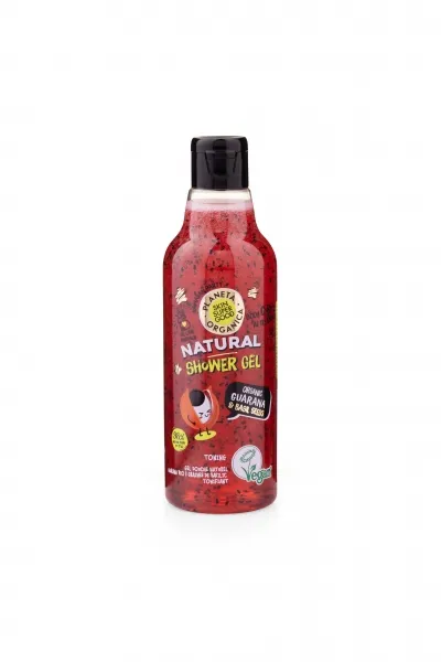 Gel de ducha natural de guaraná orgánico y semillas de albahaca 250 ml, Skin Super Good