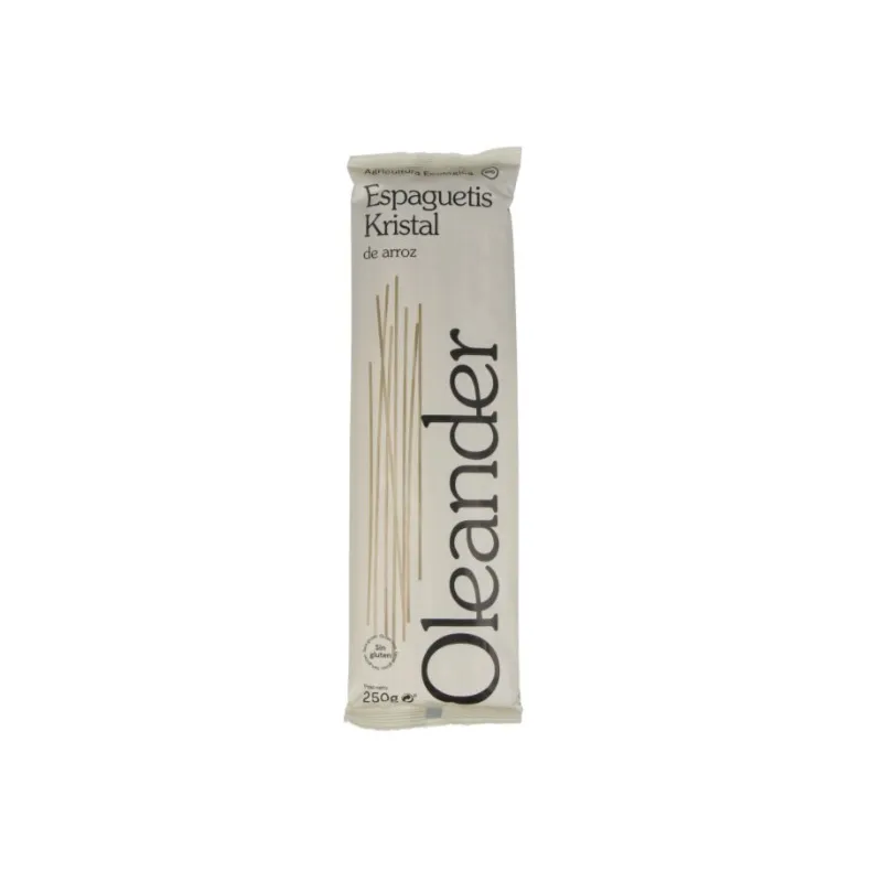 Espaguetis kristal arroz BIO 250 g, Oleander