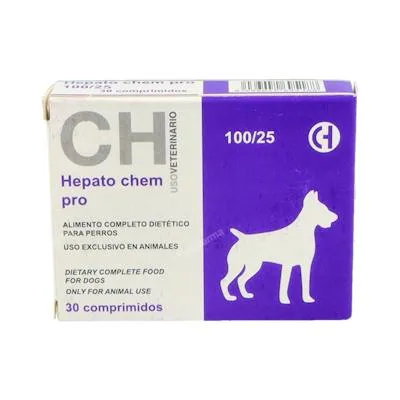 Hepato chem pro 100/25 30 comprimés, Chemical Iberica Vet