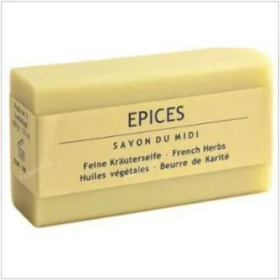 Zeep in blokje met fijne aromatische kruiden 100 g, Savon Du Midi