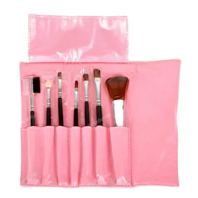 Make-up etui set met 7 kwasten tika pink, Bifull