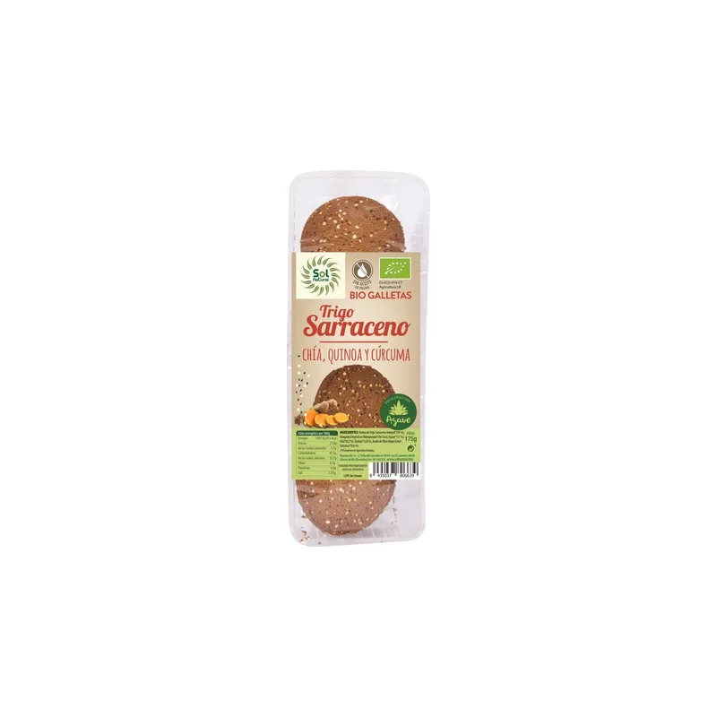 Galletas trigo sarraceno chia quinoa cúrcuma sol n, Sol Natural