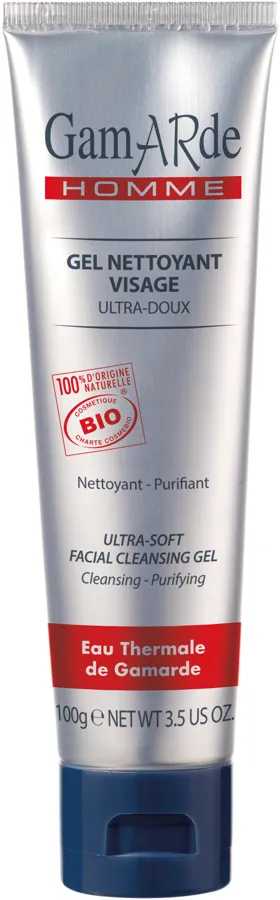Gel Limpiador Facial Hombre Ultra Suave BIO 100 g, Gamarde