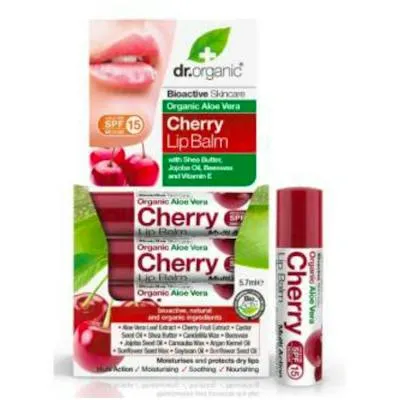 Bálsamo labial aloe vera y cereza 5,7 ml, Dr. Organic