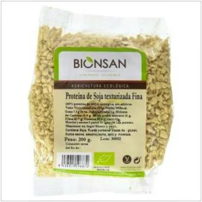Proteína de soja texturizada fina BIO 200 g, Bionsan