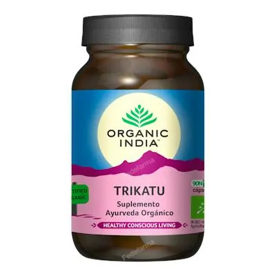 Trikatu suplemento ayurveda orgánico 90 cápsulas vegetales, Organic India