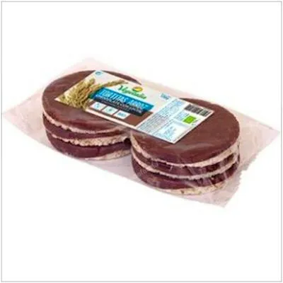 Tortitas de arroz chocolate con leche BIO 100 g, Vegetalia