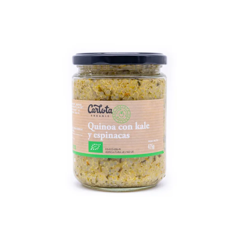 Quinoa con kale y espinacas 425 g, Carlota Organic