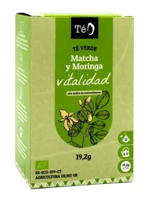 Vitalidad – matcha moringa 12 bolsas -TEO BIO 19,2g, Teo Bio