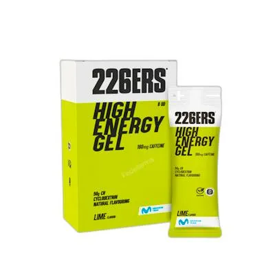 Estuche 6 uds. high energy gel caffeine lime 160 mg 76 g, 226ers