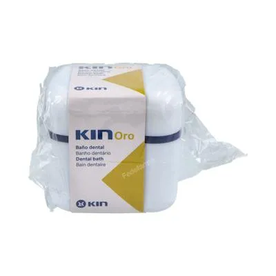 Contenedor oro baño protesis dental 1 blanco, Kin