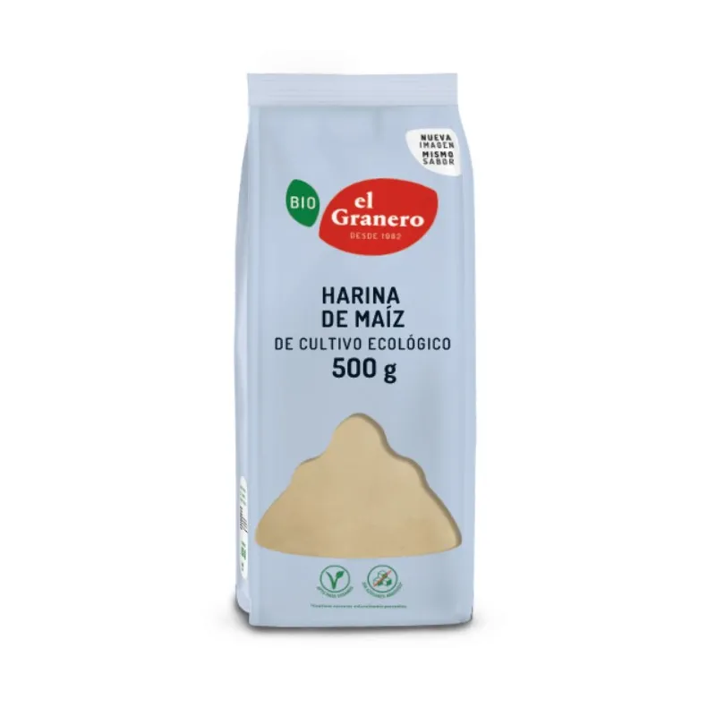 Harina maiz sin gluten BIO 500 g, El Granero