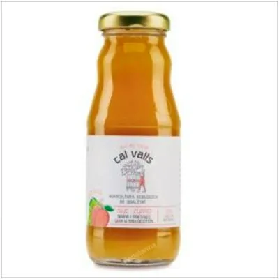 Zumo de melocoton y UVA BIO 200 ml, Cal Valls