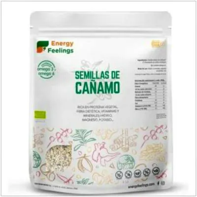 Cañamo semillas sin gluten BIO 1 kg, Energy Feelings