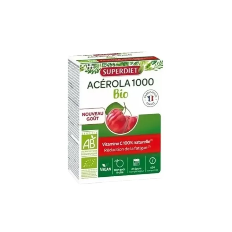 Acerola 1000 BIO 24 tabletten, Superdiet