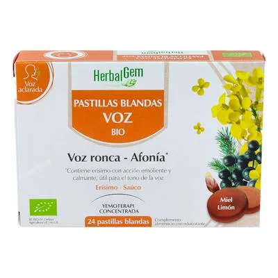 Pastillas blandas para la voz BIO 24 gominolas, Herbalgem