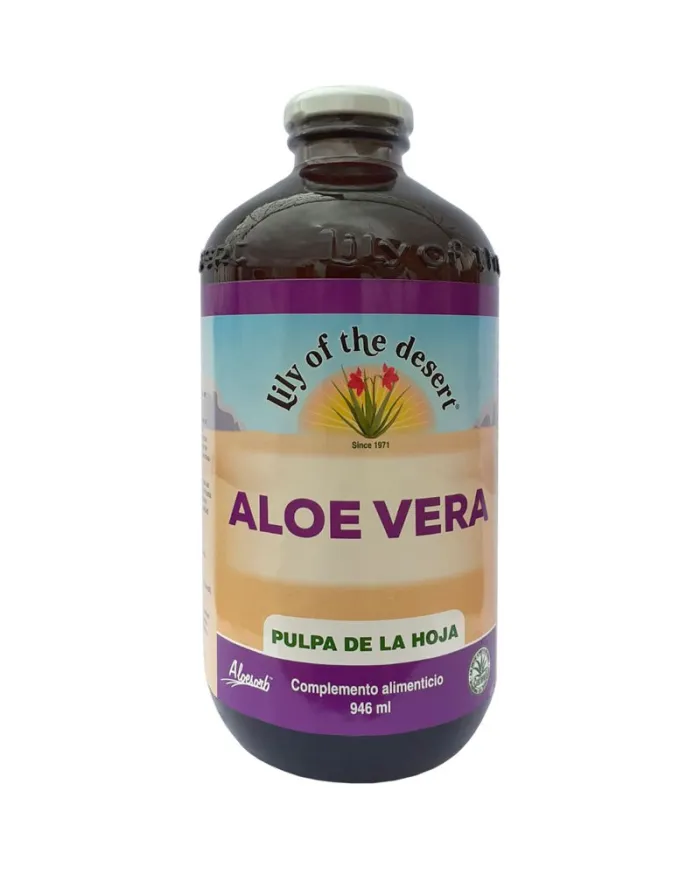 Zumo aloe vera pulpa de la hoja lily of the 946 ml, Natures Plus