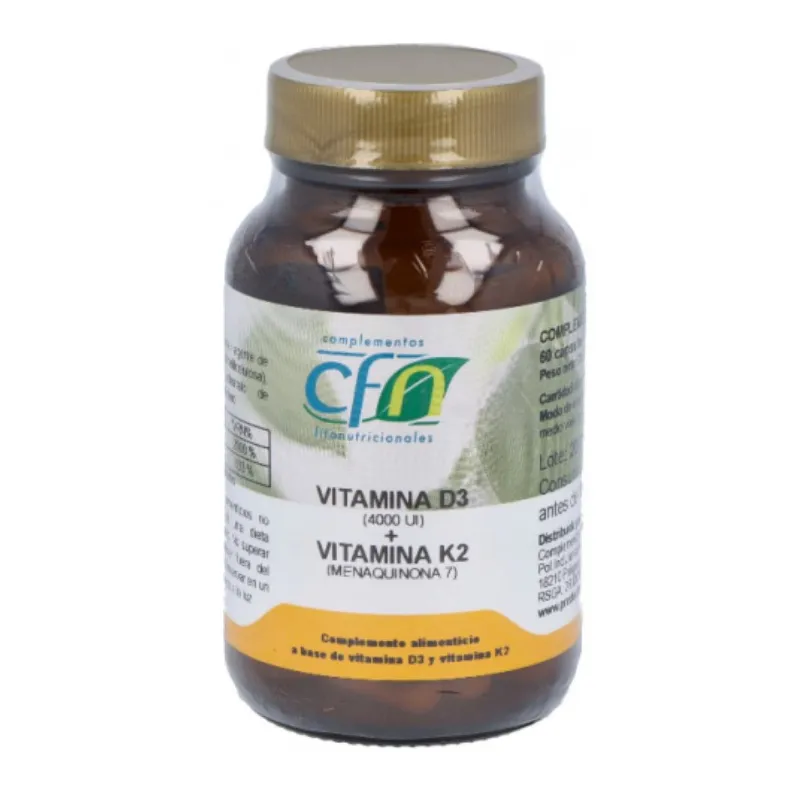 Vitamina d3+k2 60 cápsulas, Cfn