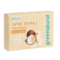 Jabón natural de coco y avena BIO 75 g, Greenatural