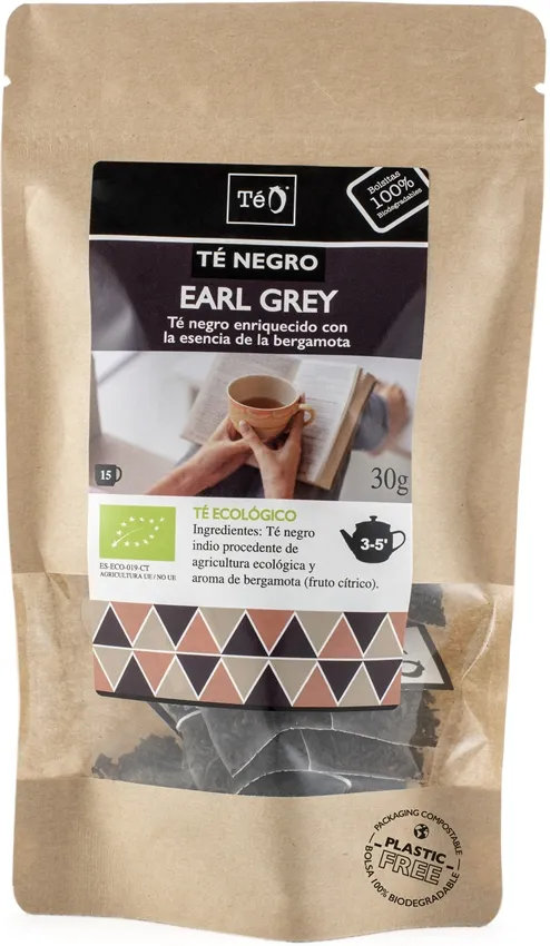 Schwarzer Tee Earl Grey 15 Beutel Téo-Teo BIO 30 g, Teo Bio
